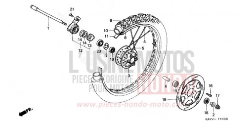 FRONT WHEEL NX125V de 1997